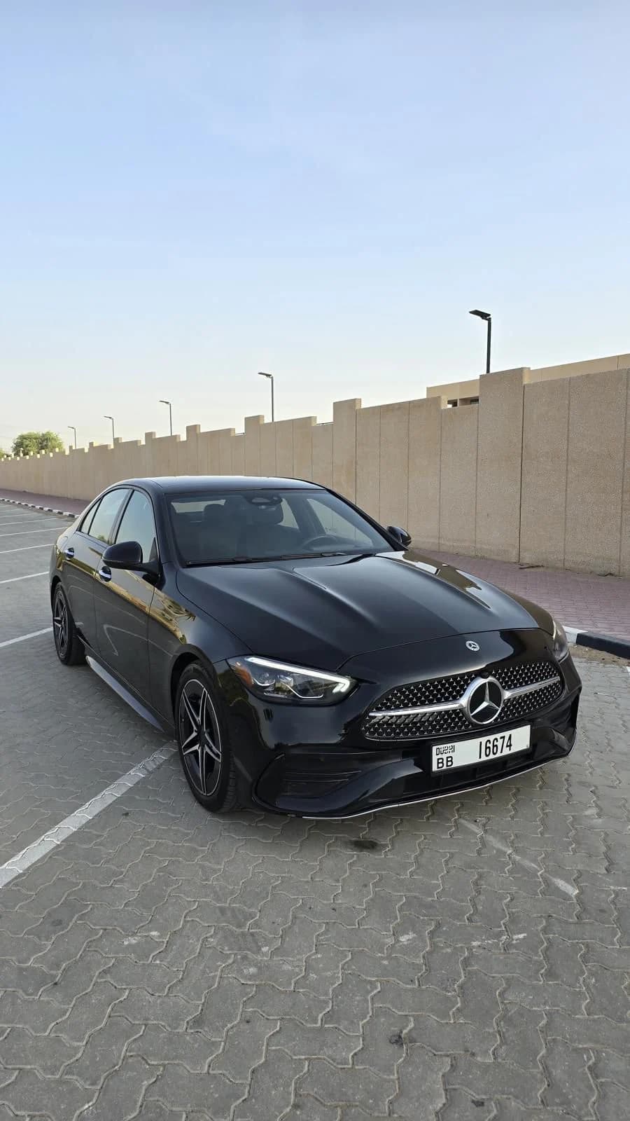 2023 Mercedes-Benz C300 exterior front — Drive Your Dream | Car Leasing Dubai