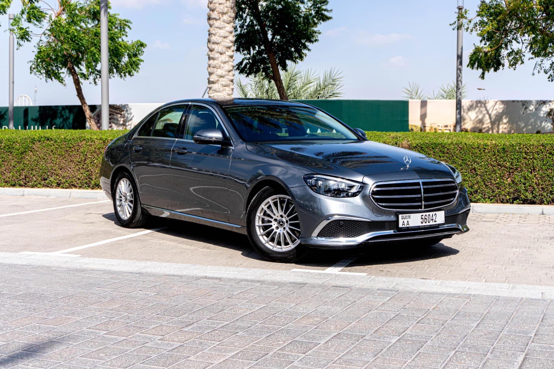 2022 Mercedes-Benz E200 exterior front — Drive Your Dream | Car Leasing Dubai