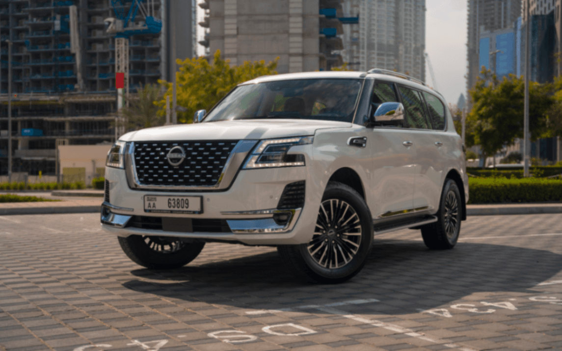 2024 Nissan Patrol exterior front — Drive Your Dream | Car Leasing Dubai
